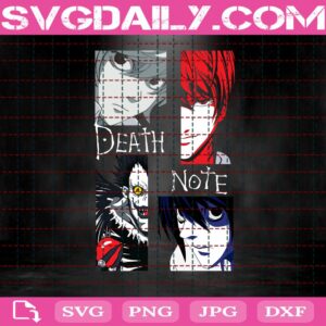 Death Note Svg, Manga Svg, Japanese Anime Manga Svg, Yagami Raito Svg, Death Note Anime Svg, Svg Png Dxf Eps AI Instant Download