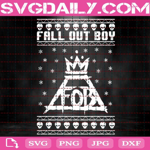 Fall Out Boy Christmas Svg, FOB Logo Svg, America Music Band Svg, Music Band Svg, Festive Xmas Svg, Christmas Gift Svg, Svg Png Dxf Eps Download Files