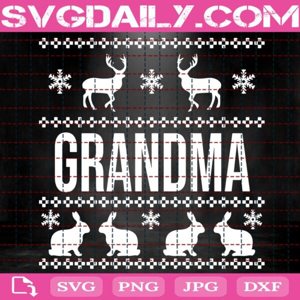 Grandma Christmas Svg, Grandma Xmas Svg, Christmas Svg, Merry Christmas Svg, Xmas Svg, Christmas Gift Svg, Svg Png Dxf Eps Download Files