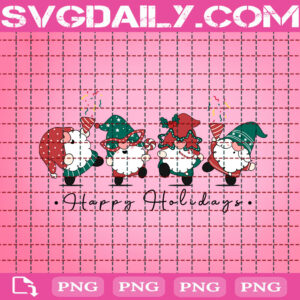 Happy Holiday Png, Christmas Gnomes Png, Merry Christmas Png, Merry Xmas Png, Png Printable, Instant Download, Digital File