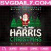 Harris Christmas Svg, Santa Christmas Svg, Santa Claus Svg, Christmas Tree Svg, Cute Santa Claus Svg, Svg Png Dxf Eps Download Files