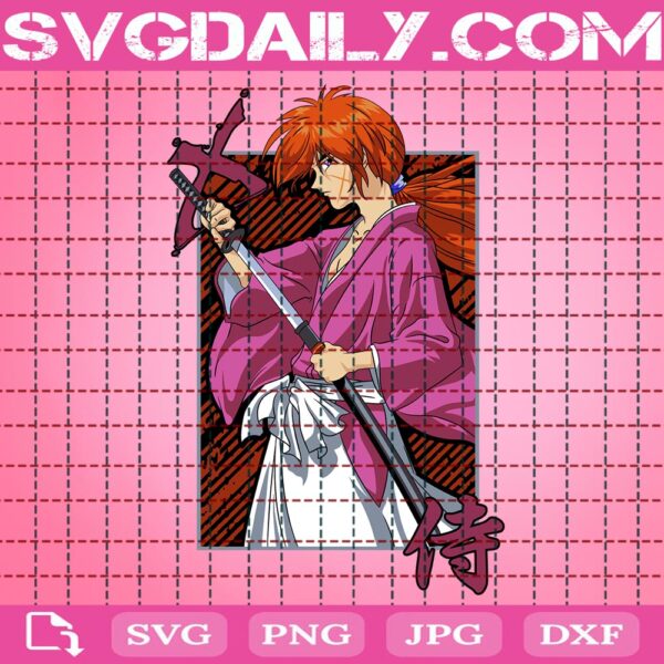 Himura Kenshin Battousai Samurai Svg, Himura Kenshin Svg, Anime Svg, Samurai X Svg, Himura Svg, Svg Png Dxf Eps AI Instant Download