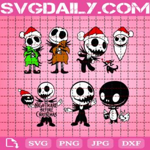Jack Skellington Santa Svg, Jack Holding Oogie Boogie Svg, Nightmare Before Christmas Svg, Oogie Boogie Svg, Svg Png Dxf Eps Download Files