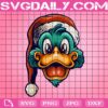 Merry Christmas Cute Duck Mascot With Santa Hat Svg, Duck With Santa Hat Svg, Cute Duck Svg, Svg Png Dxf Eps Download Files