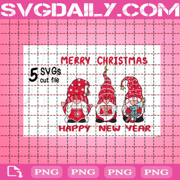 Merry Christmas Png, Cute Gnomies Png, Happy New Year 2022 Png, Gnome With Christmas Tree Png, Png Printable, Instant Download, Digital File