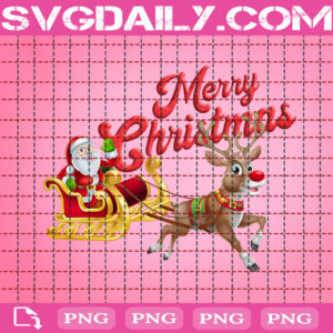 Merry Christmas Png, Sleigh Png, Santa Claus Png, Christmas Santa Png, Reideer Png, Png Printable, Instant Download, Digital File