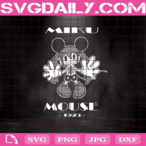 Miku Mouse Svg, Anime Hatsune Miku Svg, Anime Svg, Anime Girl Svg, Japanese Svg, Svg Png Dxf Eps AI Instant Download