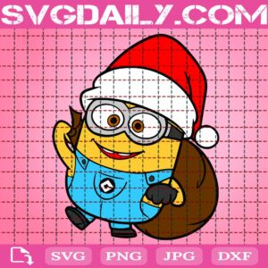 Minion Svg, Merry Christmas Svg, Christmas Minion Svg, Minion Santa Svg, Minion Lover Svg, Cute Christmas Minion Svg, Svg Png Dxf Eps Download Files