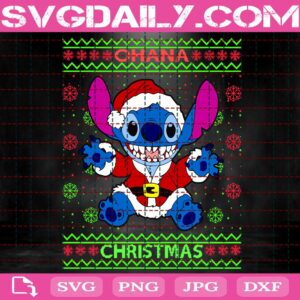 Ohana Funny Christmas Svg, Stitch Svg, Stitch Christmas Svg, Stitch Xmas Svg, Merry Christmas Svg, Svg Png Dxf Eps Download Files