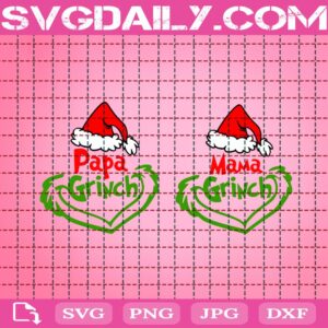 Papa Grinch And Mama Grinch Svg, Christmas Grinches Svg, Merry Christmas Svg, The Grinch Svg, Christmas Svg, Svg Png Dxf Eps Download Files