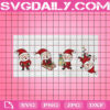 Santa Claus Bundle Svg, Santa With Fairy Light Svg, Christmas Gift Box Svg, Sleigh Svg, Christmas Svg, Svg Png Dxf Eps Download Files