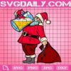 Santa Claus Drinking Beer Svg, Santa Claus Christmas Svg, Christmas Beer Svg, Santa With Sack Svg, Svg Png Dxf Eps Download Files