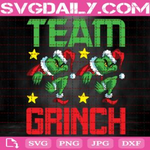 Team Grinch Svg, Christmas Svg, Grinch Lover Svg, Grinch Face Svg, Christmas Hat Svg, Merry Christmas Svg, Svg Png Dxf Eps Download Files