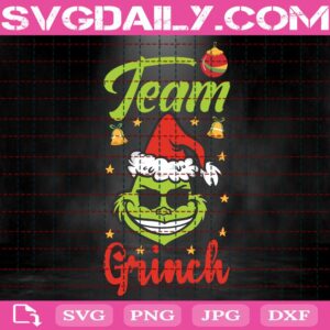 Team Grinch Svg, Smile Grinch Svg, Grinch Lover Svg, Grinch Face Svg, Christmas Hat Svg, Christmas Svg, Svg Png Dxf Eps Download Files
