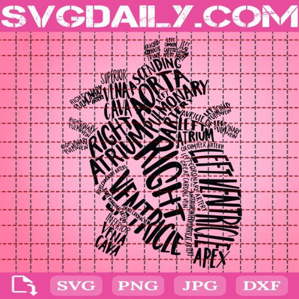 Anatomical Heart Svg, Anatomical Heart Svg Bundle, Nursing School Svg, Nurse Life Svg, Nurse Valentine’s Day Svg, Cardiac Nurse Svg