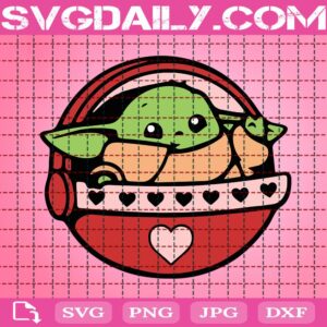 Baby Yoda Valentines Svg, Love Yoda Svg, Cute Yoda Svg, Yoda Svg, Yoda Valentine Svg, Heart Svg, Valentine Svg, Valentine Day Svg, Valentine Gift Svg