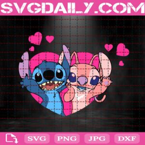 Lilo And Stitch Svg, Stitch Valentine Svg, Lilo Svg, Stitch And Angela Svg, Valentines Svg, Valentines Day Svg, Svg Png Dxf Eps AI Instant Download