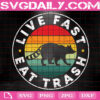 Live Fast Eat Trash Svg, Raccoon Svg, Camping Svg, Travel Svg, Live Fast Svg, Svg Png Dxf Eps Instant Download
