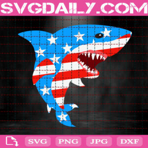 Shark American Flag Svg, 4th Of July Svg, Patriotic Shark Svg, Patriotic Svg, American Flag Svg, Independence Day Svg, Instant Download