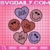 Smiley Hearts Svg, Valentines Day Svg, Be Mine Svg, Valentines Svg, Hearts Love Svg, Happy Valentines Svg, Svg Png Dxf Eps AI Instant Download