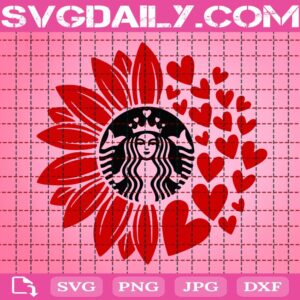 Sunflower Hearts Starbucks Svg, Sunflower Hearts Svg, Heart Svg, Sunflower Svg, Valentines Svg, Valentines Day Svg, Instant Download