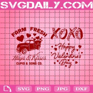Valentine Svg Bundle, Valentines Red Truck Svg, Valentines Svg, XoXo Svg, Happy Valentines Day Svg, Svg Png Dxf Eps AI Instant Download