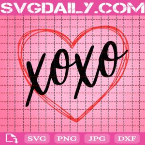 Xoxo Heart Valentines Svg, Xoxo Valentines Svg, Xoxo Heart Svg, Valentines Day Svg, Heart Svg, Happy Valentines Day Svg, Instant Download