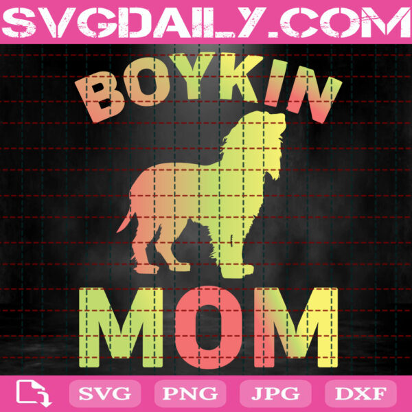 Boykin Mom Svg, Boykin Spaniel Svg, Boykin Dog Svg, Dog Svg, Dog Mom Svg, Dog Lover Svg, Animal Svg, Animal Lover Gift Svg, Svg Png Dxf Eps Instant Download