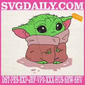 Cute Baby Yoda Embroidery Files, Star Wars Embroidery Machine, Baby Yoda Embroidery Design Instant Download