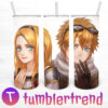 Ezreal And Lux 20oz Tumbler Skinny, League Of Legends 20oz Skinny Straight, Game Couple Skinny Straight, Full Tumbler Wrap