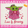 Love Is Brewing Happy Valentine Embroidery Files, Love Is Brewing Embroidery Machine