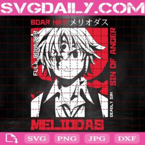 Meliodas Demon Svg, Nanatsu No Taizai Svg, Sin Of Anger Svg, Anime Svg, Anime Character Svg, Anime Gift Svg, Digital Download Files
