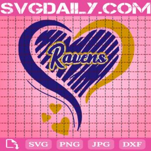 Ravens Heart Svg, Valentines Svg, Ravens Svg, Ravens Football Svg, Baltimore Ravens Svg, Football Svg, NFL Svg, Sport Svg, Instant Download