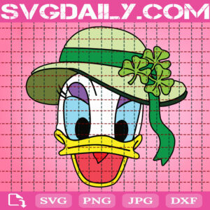 St Patrick's Day Daisy Duck Hat Svg, Daisy Duck Svg, Cartoon Svg, Disney St Patrick's Day Svg, St Patrick's Day Svg, Lucky Svg, Digital Download