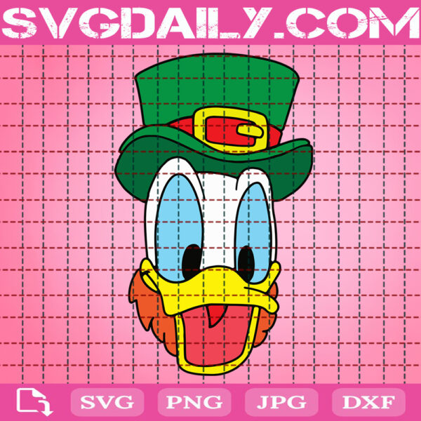 St Patrick's Day Donald Duck Hat Svg, Donald Duck Svg, Disney Svg, St Patrick's Day Svg, Lucky Svg, Svg Png Dxf Eps Instant Download