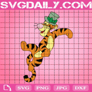 St Patrick's Day Tigger Svg, Tigger Svg, St Patrick's Day Svg, Irish Svg, Tigger Patrick’s Day Svg, Lucky Svg, Svg Png Dxf Eps Digital Download