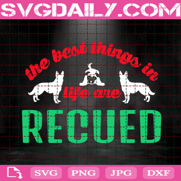 The Best Things In Life Are Recued Svg, Dog Rescue Svg, Dog Paw Svg, Gift For Animal Lover Svg, Dog Svg, Animal Love Svg, Svg Png Dxf Eps Download Files