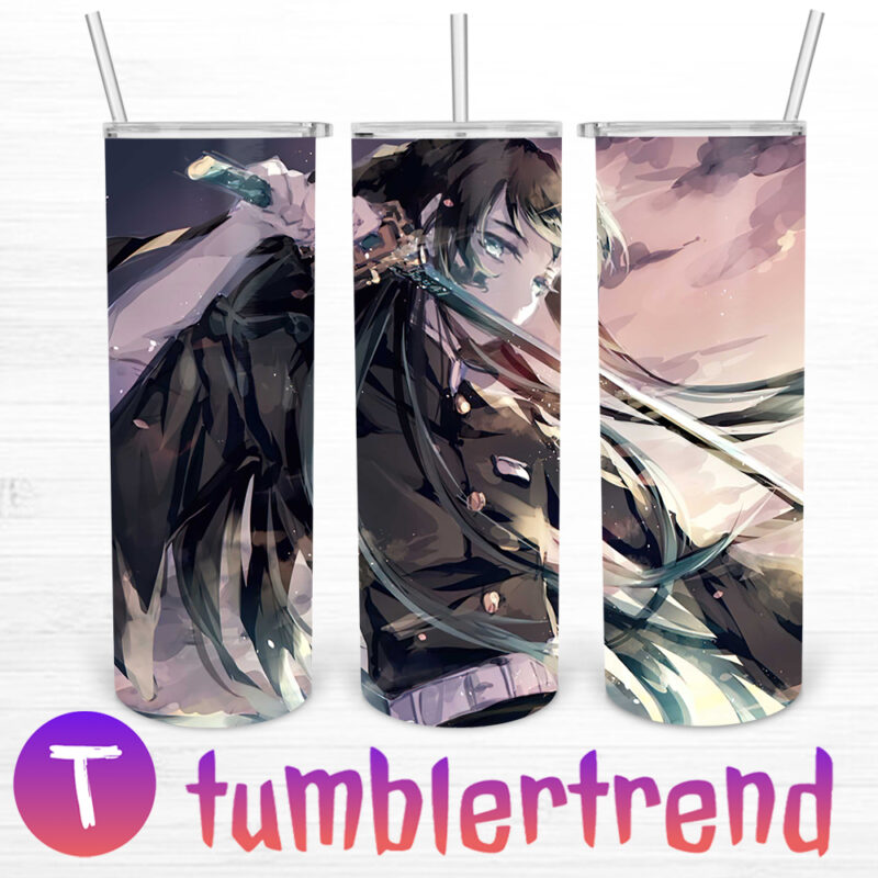 Tokitou Muichirou 20oz Tumbler Skinny, Demon Slayer Skinny Straight ...