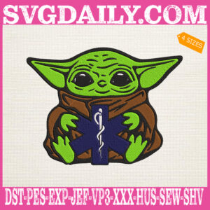 Yoda EMT Embroidery Files, Coronavirus Embroidery Machine, Covid19 Embroidery Design Instant Download