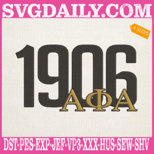 1906 Alpha Phi Alpha Embroidery Files, Fraternity Embroidery Machine, HBCU Embroidery Design, Instant Download
