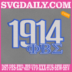 1914 Phi Beta Sigma Embroidery Files, Phi Beta Sigma Embroidery Machine, HBCU Logo Embroidery Design, Instant Download