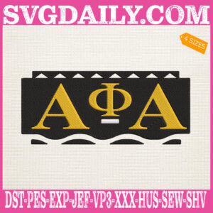 Alpha Phi Alpha Embroidery Files, Fraternity Embroidery Machine, HBCU Embroidery Design, Instant Download