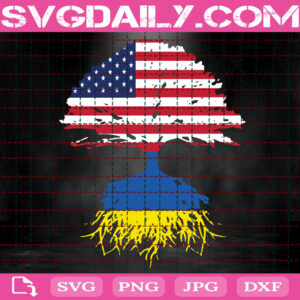 American Grown Ukrainian Roots Svg, America Ukraine Tree Flag Svg, Stand With Ukraine Svg, Ukraine Peace Svg, World Peace Svg, Download Files