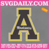 Appalachian State Mountaineers Embroidery Machine, Football Team Embroidery Files, NCAAF Embroidery Design, Embroidery Design Instant Download