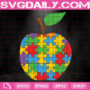 Apple Puzzle Autism Svg, Autism Apple Svg, Autism Svg, Autism Puzzle Svg, Autism Awareness Svg, Puzzle Piece Svg, Instant Download