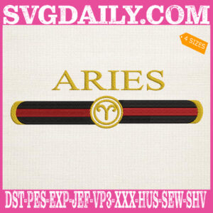 Aries Embroidery Files, Horoscope Embroidery Design, Astrology Embroidery Machine, Zodiac Sign Machine Embroidery Pattern