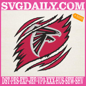 Atlanta Falcons Embroidery Design, Falcons Embroidery Design, Football Embroidery Design, NFL Embroidery Design, Embroidery Design