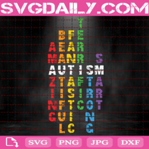 Autism Amazing Beautiful Fantastic Terrific Strong Smart Svg, Autism Svg, Autism Awareness Svg, Autism Day Svg, Autism Gift Svg, Instant Download