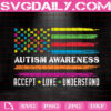 Autism Awareness Accept Love Understand Svg, Autism Svg, Autism Awareness Svg, Puzzle Piece Svg, Autism Puzzle Flag Svg, Instant Download
