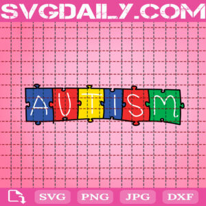 Autism Puzzle Color Svg, Puzzle Piece Svg, Autism Svg, Autism Awareness Svg, Puzzle Svg, April Autism Month Svg, Instant Download